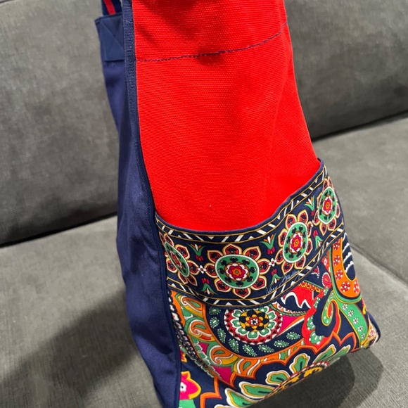 New Vera Bradley Large Venetian Paisley Canvas Tote Travel Bag - Picture 5 of 9